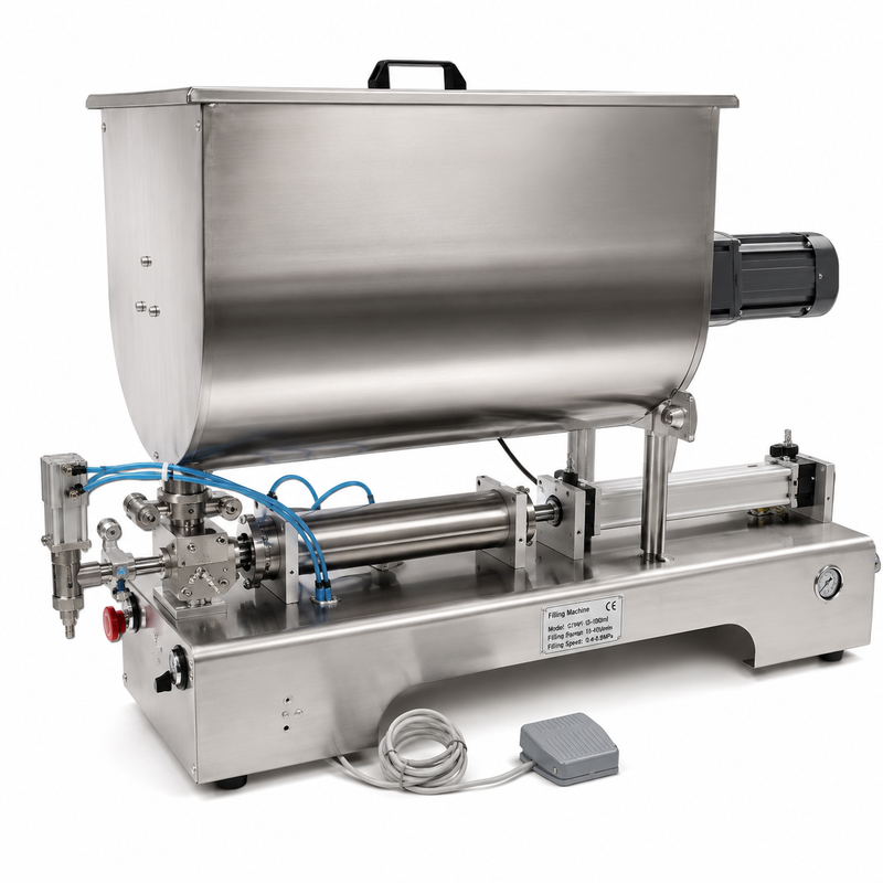 Double Head Horizontal Piston Filler with U Hopper